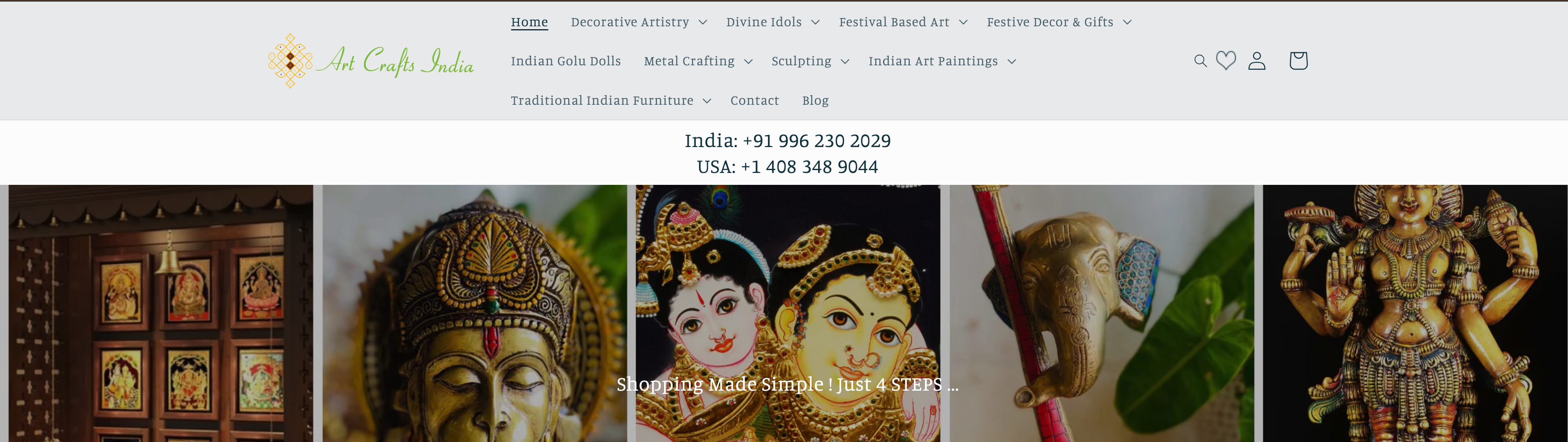 Current site before redesign